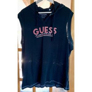 Mens Guess Hooded Tank Top